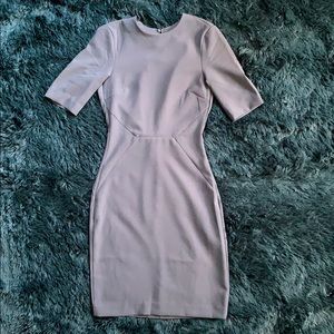 H&M Gray Elbow Sleeve Bodycon Dress size 2